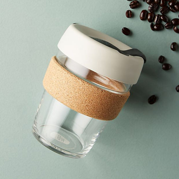 12oz Cork Glass Travel Mug