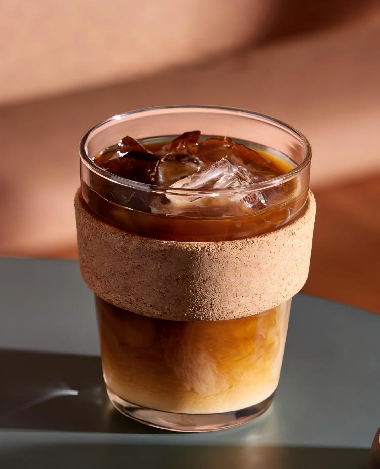 12oz Cork Glass Travel Mug