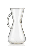 3-Cup Pour-Over Coffee Maker with Integrated Glass Handle