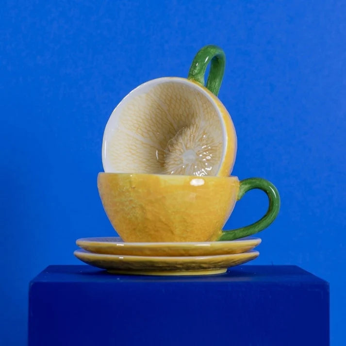 8.45 oz Lemon Coffee Cup Set