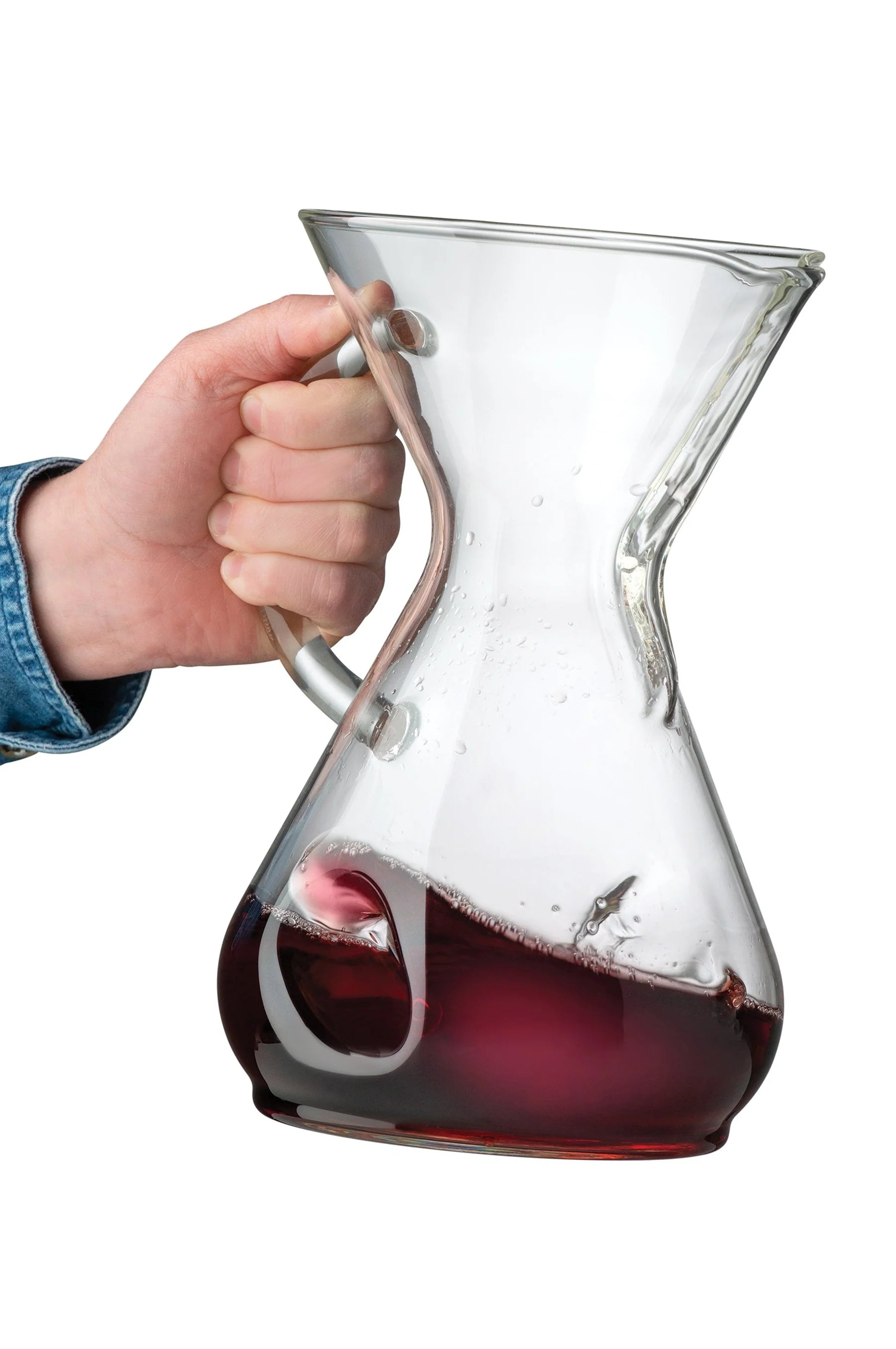 8‑Cup Pour‑Over Coffee Maker with Integrated Glass Handle