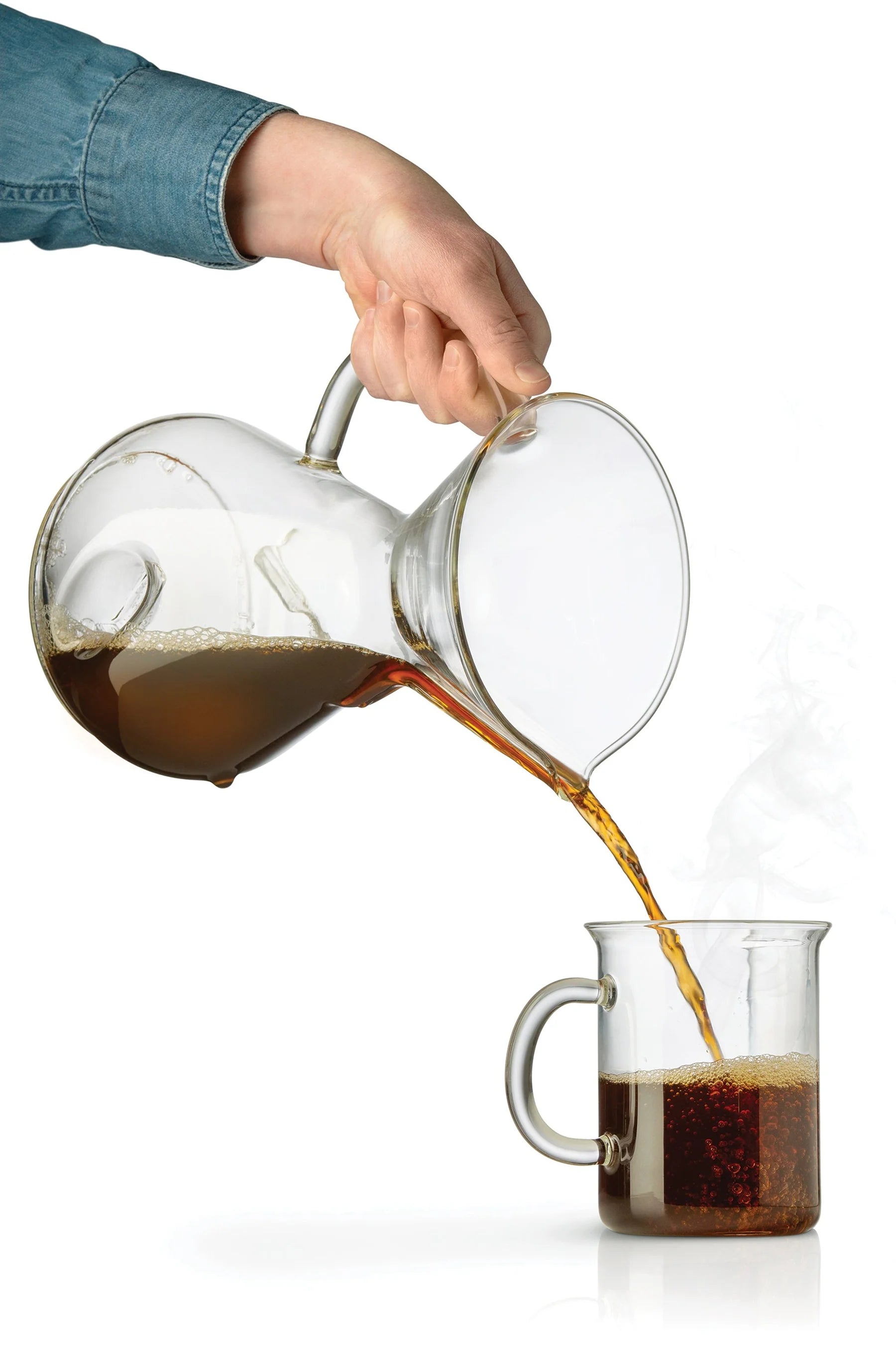 8‑Cup Pour‑Over Coffee Maker with Integrated Glass Handle