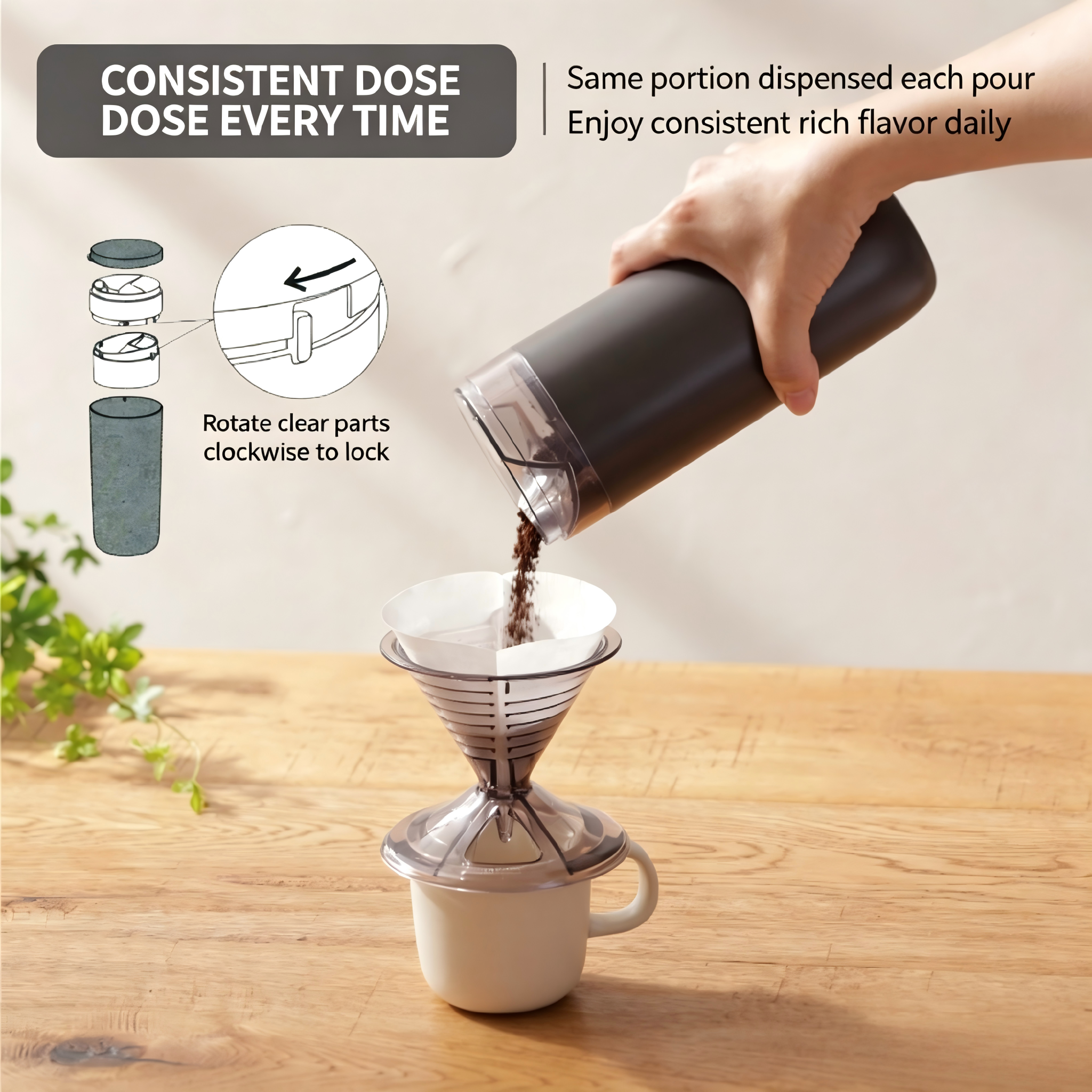 Coffee Powder Storage Measuring Cup